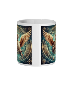 Stunning Archangel Barachiel Ceramic Mug - Mystical Angel Art, Spiritual Coffee Cup, Celestial Design 11oz
