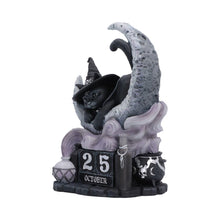 Load image into Gallery viewer, Gothic Black Cat Perpetual Calendar Witch Moon Halloween Wiccan Decor Art
