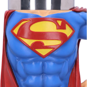 Official Superman Tankard DC Comics Mug Hero Chest Drinkware with Cape Gift