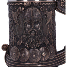 Laden Sie das Bild in den Galerie-Viewer, Bronze Viking Tankard Dragon Boat Norse Nordic Valhalla Mug Collectable Art Decor
