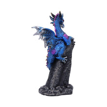Load image into Gallery viewer, Gothic Fantasy Protector Dragon On Pillar &amp; Skulls Ornament Mythical Art Statue
