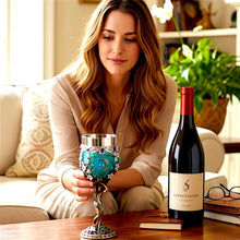 Load image into Gallery viewer, Triple Moon Goddess Maiden Goblet Chalice Wiccan Pagan Celtic Altar Drink Cup
