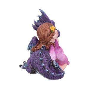 Resin Fairy and Dragon Figurine - Fantasy Art Gothic Ornament Gift 15cm