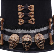 Charger l&#39;image dans la galerie, Voodoo Priest Skull and Bone Top Hat Gothic Fantasy Prop Halloween Costume Accessory
