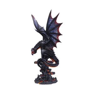 Large Hand-Painted Dragon Figurine - Mythical Resin Sculpture with Detachable Wings