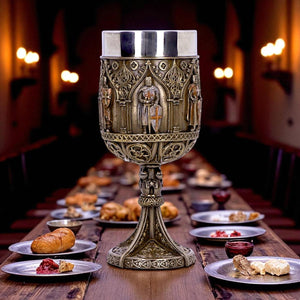 Templar Knight Goblet Medieval Chalice Historical Chivalric History Drinkware Decor