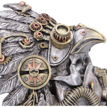 Load image into Gallery viewer, Steampunk Indian Skull Ornament Mechanical Feather Headdress Gothic Decor
