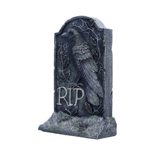 Load image into Gallery viewer, Gothic Raven Gravestone Ornament  RIP Tombstone Crow Statue Halloween Decor
