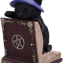Load image into Gallery viewer, Mystical Witch Cat Bookend Figurine Gothic Spell Book Pagan Fantasy Ornament Decor
