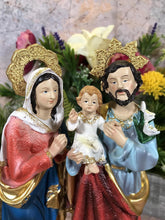 Load image into Gallery viewer, Osiris Trading UK Holy Family Statue of the Virgin Mary with Joseph and Jesus Religious Ornament Figure Home Decor 33 cm
