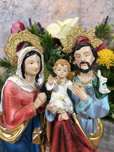 Osiris Trading UK Holy Family Statue of the Virgin Mary with Joseph and Jesus Religious Ornament Figure Home Decor 33 cm