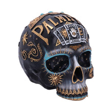 Load image into Gallery viewer, Destiny Palmistry Skull 18cm | Mystical Occult Decor | Resin Palmistry Head | Exclusive Design
