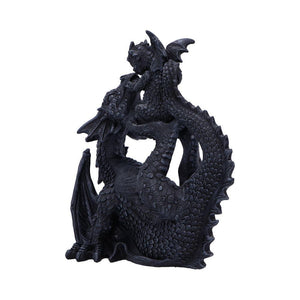 Mother Dragon and Dragonling Figurine Gothic Resin Collectible Statue 22cm Ideal Gift