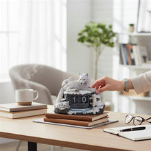 Load image into Gallery viewer, Mother Wolf with Pups Perpetual Calendar Arctic Wildlife Figurine Home Decor
