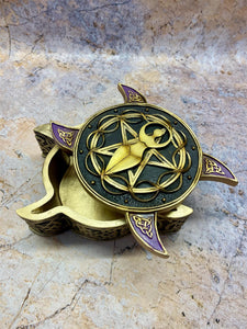 Goddess Triple Moon Pentacle Box - Handcrafted Resin Celtic Jewelry Storage, Wiccan Altar Box, Spiritual Decor-OsirisTradingUK