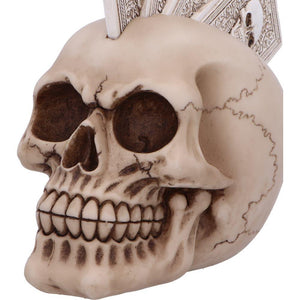 Gothic Poker Skull Ornament Fantasy Home Decor Figurine Halloween Sculpture Gift