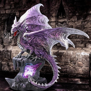 Majestic Large Dragon Protector Fantasy Sculpture Mythical Statue Ornament Gothic