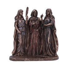 Charger l&#39;image dans la galerie, The Three Fates of Destiny Bronze Figurine 19cm – Mythological Resin Ornament
