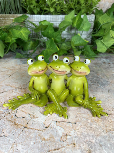 Hilarious Frog Crew Resin Figurine Garden Ornament Lawn Decoration-OsirisTradingUK