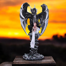 Load image into Gallery viewer, Enchanting Fairy and Dragon Statue Gothic Home Décor Fantasy Ornament 37cm New
