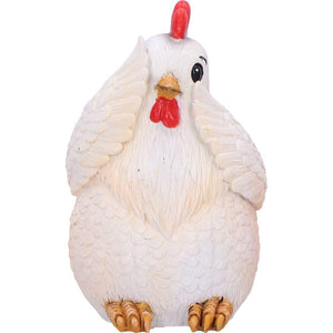 Three Wise Hens Figurines See No, Hear No, Speak No Evil Farmyard Art Decor