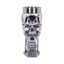 Load image into Gallery viewer, Official Terminator 2 T-800 Head Goblet | T2 Judgment Day Collectible Wine Glass | Sci-Fi Gift
