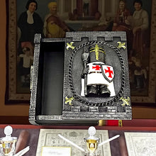 Load image into Gallery viewer, Medieval Templar Knight Box Gothic Armour Design Crusader Gift Keepsake Chest
