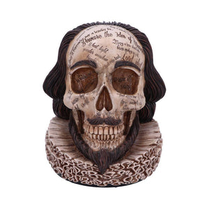 Shakespeare Skull Ornament Gothic Home Decor Figurine Unique Collectable Statue Gift