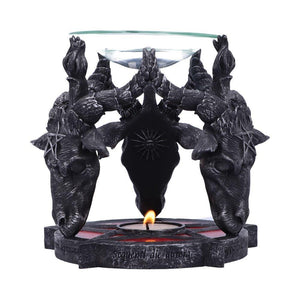 Witchcraft Ritual Oil Burner - Baphomet Gothic Altar Decor Occult Ornament