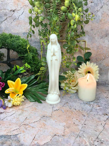 Alabaster Sculpture Virgin Mary Figurine Statue Religious Ornament Church Chapel-OsirisTradingUK