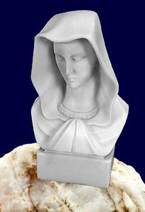 Exquisite Handmade Sculpture Alabaster Virgin Mary Bust A Sacred Symbol of Grace Religious Statue-OsirisTradingUK