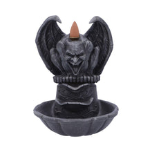 Load image into Gallery viewer, Dark Gargoyle Incense Cone Burner Gothic Backflow Smoke Tower Horror Statue
