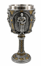 Load image into Gallery viewer, Knights Templar Goblet 18cm Medieval Gothic Chalice Silver Gold Wine Cup Gift
