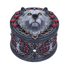 Load image into Gallery viewer, Guardian Wolf Trinket Box Storage Celtic Keepsake Fantasy Art Decor Ornament
