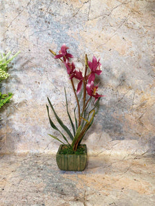 Elegant Artificial Orchids Display in 20 cm Tall Plant Pot - Lifelike Home Decor-OsirisTradingUK