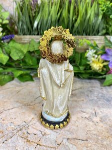 Our Lady of Mount Carmel Resin Figurine, Hand-Painted Marian Statue, Catholic Decor, Patroness of Carmelite Order