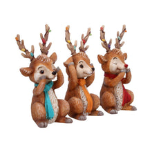 Charger l'image dans la galerie, Christmas Reindeer Ornaments Set 3 See Hear Speak No Evil Festive Figures Gifts

