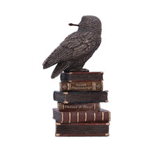 Load image into Gallery viewer, Bronze Spellcraft Witches Familiar Owl on Book Figurine
