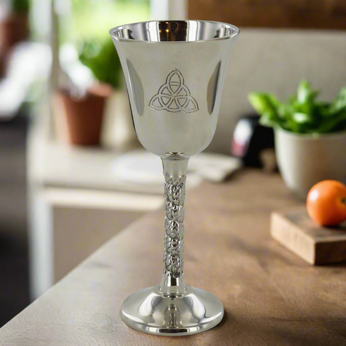 Pagan Triquetra Goblet Wicca Chalice Altar Ritual Ornament Goddess Decor