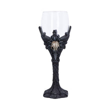 Load image into Gallery viewer, Fantasy Gothic Raven Chalice Goblet Skull Wing Design Drinkware Halloween Gift

