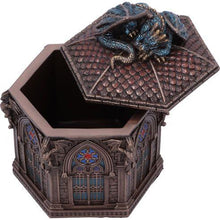 Charger l&#39;image dans la galerie, Dragon Trinket Box – Bronze Finish Gothic Jewelry Storage | Fantasy Decor Collectible
