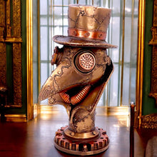 Laden Sie das Bild in den Galerie-Viewer, Steampunk Plague Doctor Bust Figurine Gothic Dark Ornament Fantasy Art decor
