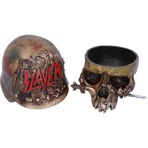 Official Slayer Skull Trinket Box | Eagle Helmet Logo Design | Gothic Resin Collectible 17.5cm