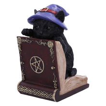 Load image into Gallery viewer, Mystical Witch Cat Bookend Figurine Gothic Spell Book Pagan Fantasy Ornament Decor
