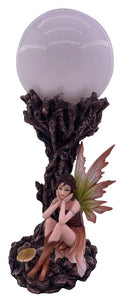 Forest Fairy Lamp - Handmade Resin - Daydreaming Fairy by Tree Stump Décor Light