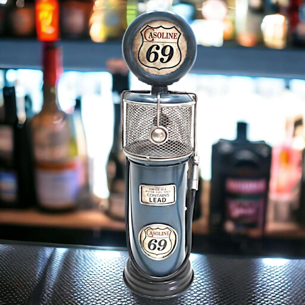 Classic Retro Gas Pump Money Box - Vintage Style Metal Savings Bank, 35x10 cm, Perfect for Collectors and Home Decor-OsirisTradingUK