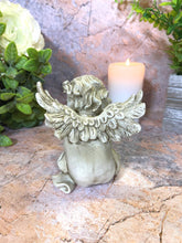 Load image into Gallery viewer, Guardian Angel Grave Cherub Resin Ornament - Symbol of Peace and Remembrance, Memorial Cemetery Decor - 12 x 10 cm
