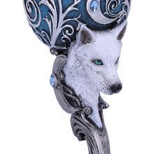 Load image into Gallery viewer, Fantasy White Wolf Enchanted Goblet Set Gothic Chalice Mystical  Drinkware Art
