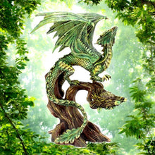 Load image into Gallery viewer, Forest Dragon Figurine Mystical Sculpture Gothic Fantasy Ornament mystical Collectable Art
