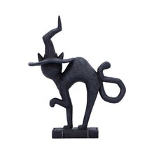 Charger l&#39;image dans la galerie, Witchy Black Cat Spell Figurine Gothic Statue Celestial Symbols Spooky occult Art
